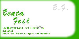 beata feil business card